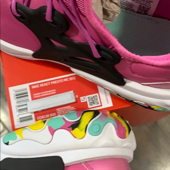 Nike React Presto MC GS Cosmic Fuchsia Emerald Ris - Picture 15 of 16